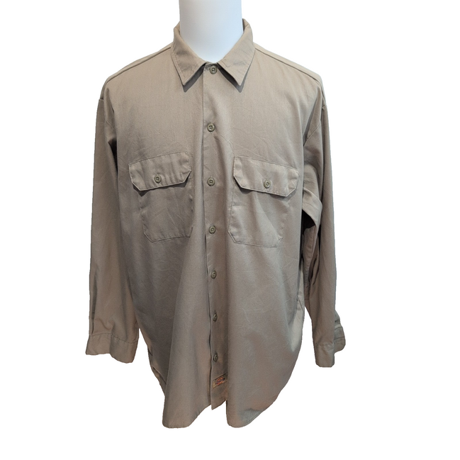 Chemise Dickies XL Beige Workwear Coton Polyester Poches Boutonnées