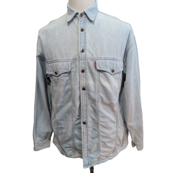 Chemise en jean Levi's bleu clair modèle rare à surcoutures Taille M