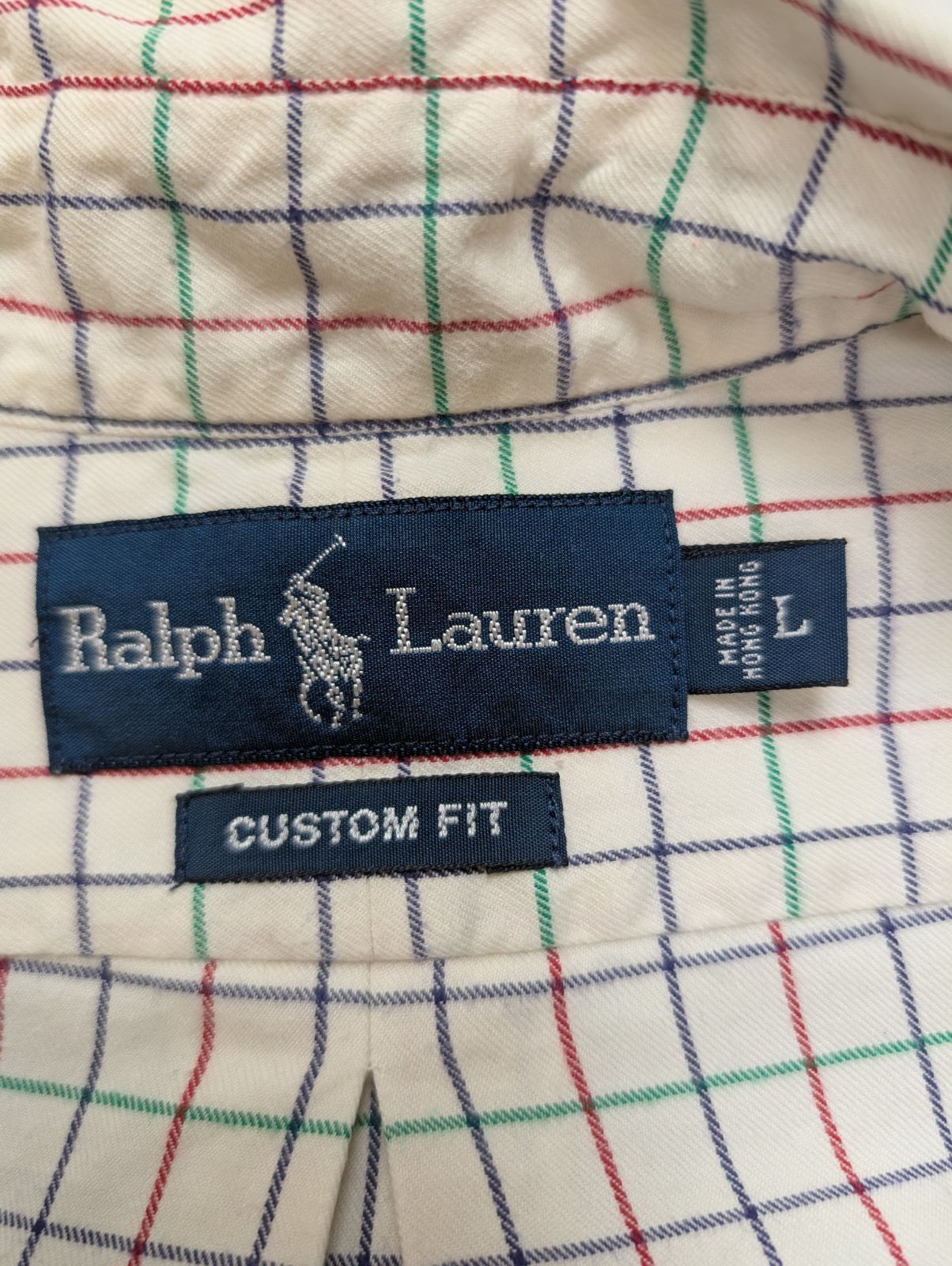 Chemise RALPH LAUREN - Flanelle Fine - Carreaux Multicolores Manches Longues L