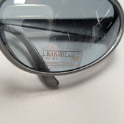 KAKIKO Lunettes de Soleil Ovales Gris Brillant Y2K Verres Légèrement Teintés