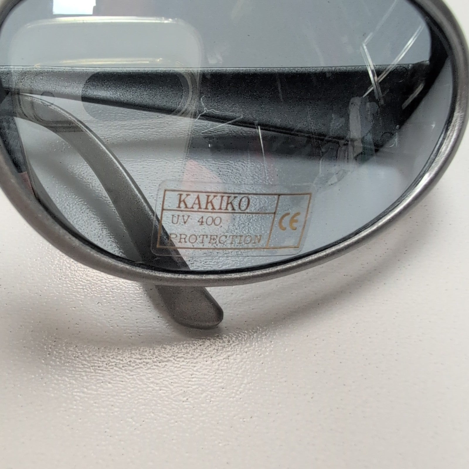 KAKIKO Lunettes de Soleil Ovales Gris Brillant Y2K Verres Légèrement Teintés