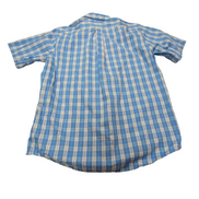 Chemise L.L. Bean bleue à carreaux manches courtes taille L #108e