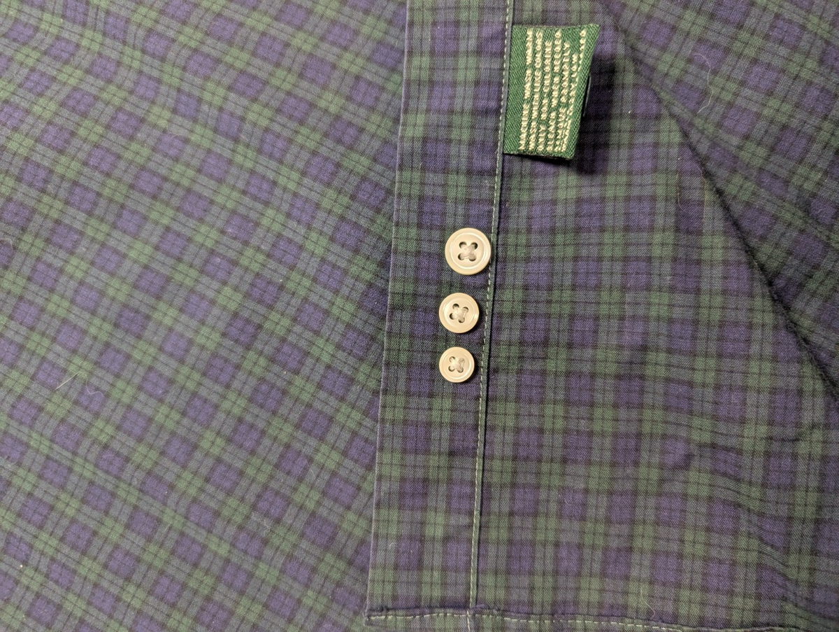 Chemise Lauren Ralph Lauren XL carreaux vert bleu violet shirt button down