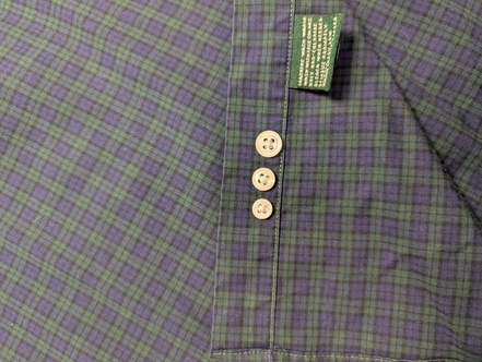 Chemise Lauren Ralph Lauren XL carreaux vert bleu violet shirt button down
