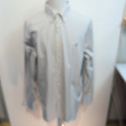 Chemise Ralph Lauren XXL Blanche Rayures Bleu Noir Logo Bleu Clair