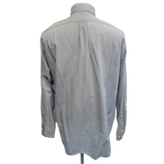 Chemise Ralph Lauren Big Shirt Taille M Bleu Clair Coton Denim Logo Marron