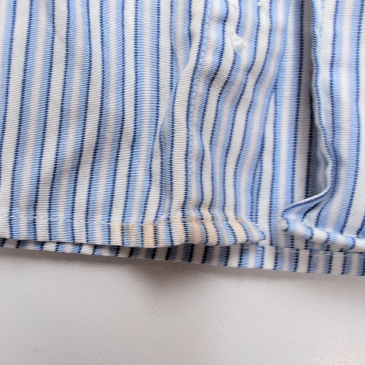 Chemise Nautica Taille XL/XXL Rayures Bleues Poignets Mousquetaires Coton