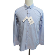 Chemise Todd Shelton M Neuve Étiquette Slim Fit Bleu Unie Manches longues