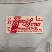 Chemise Vintage Executive Service XL Bleu Clair Permanent Press USA Col pointes