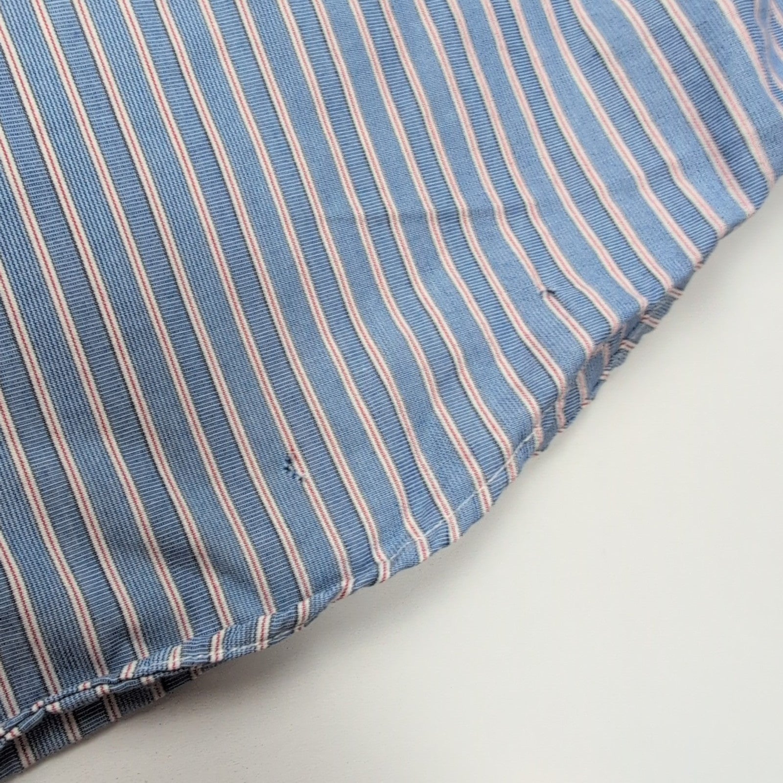 Chemise Nautica taille XL 100% coton made in moritus Bleu à Rayures longues mch