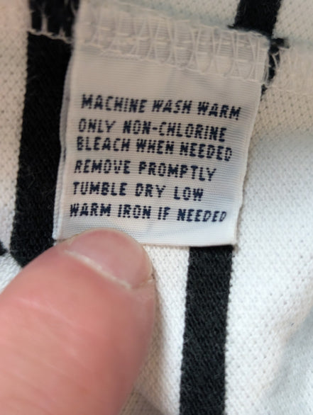 Polo manches courtes Polo Ralph Lauren rayures noir blanc coton XL