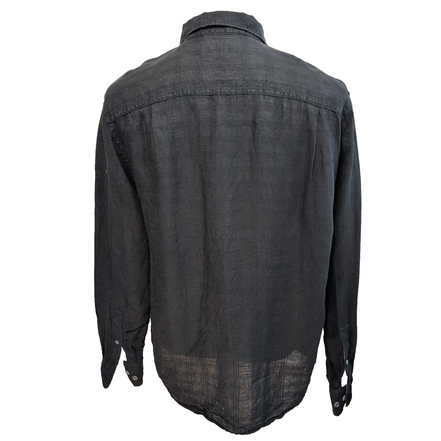 Chemise Hawaïenne Tommy Bahama Lin Noir Manches Longues L