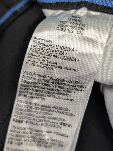Jean Levi's 502 Femme Noir Ultra Stretch W26 T34 - Taille Réglable