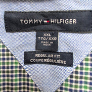 Chemise Tommy Hilfiger Verte À Petits Carreaux Regular Fit Taille XXL