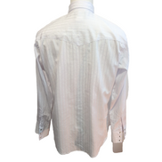 Chemise Wrangler Western Blanche à Rayures Brillantes - Taille M