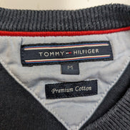 Pull Tommy Hilfiger - Col V - Bleu Marine - Premium Cotton - Taille M