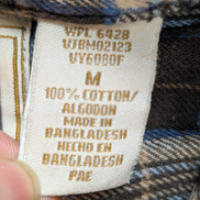 Chemise Lee Flanelle Taille M Marron et Bleu à Carreaux Vintage