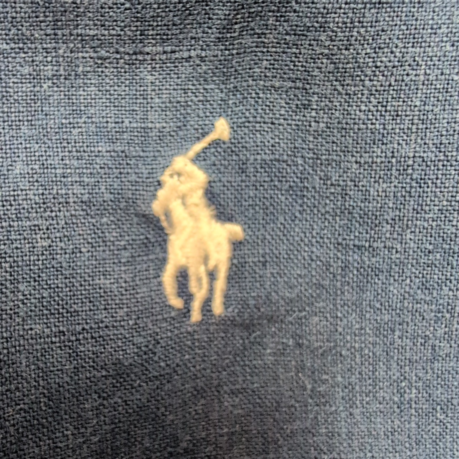 Chemise Ralph Lauren Lin S Bleu Marine Uni Logo Blanc Philippines