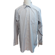 Chemise Brooks Brothers XL/XXL Bleu Carreaux 100% Coton manches longues