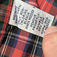 Chemise Polo Ralph Lauren Regent Custom Fit Rouge à carreaux Taille L Sans Logo
