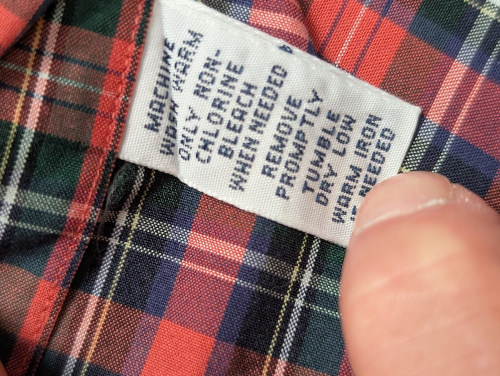 Chemise Polo Ralph Lauren Regent Custom Fit Rouge à carreaux Taille L Sans Logo