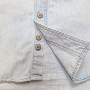 Chemise Harley Davidson Jean Bleu Clair L 100% Coton 2 Poches Texas HD
