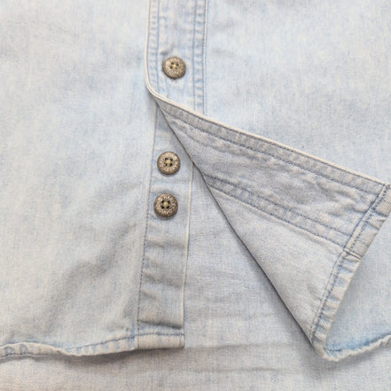 Chemise Harley Davidson Jean Bleu Clair L 100% Coton 2 Poches Texas HD