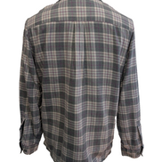 L.L.Bean Surchemise Veste Flanelle Carreaux Gris Violet Polaire Doublée M |252S