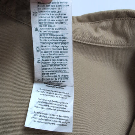 Chemise Carhartt FR 3XL Beige Neuve Étiquette Workwear manches longues