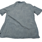 Chemise hawaïenne  turquoise Batik Bay manches courtes taille L #674 hawaien