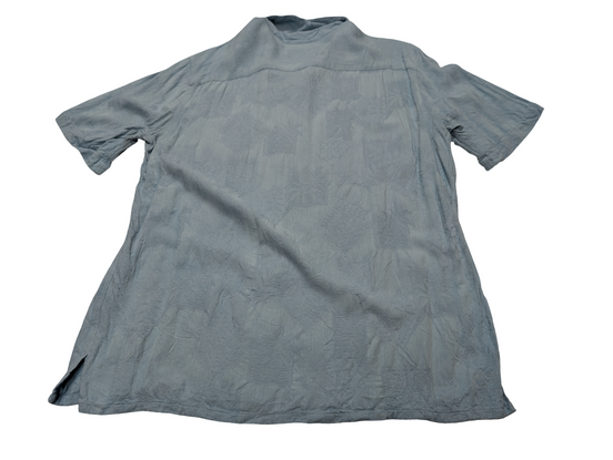 Chemise hawaïenne  turquoise Batik Bay manches courtes taille L #674 hawaien