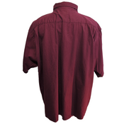 Chemise Wrangler Manche Courte Bordeaux Unie Taille 3XL Deux Poches