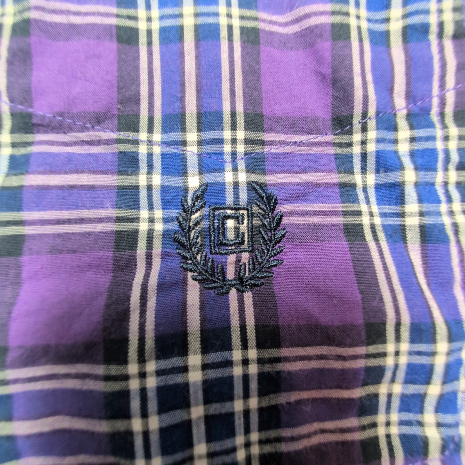 Chemise CHAPS violette à carreaux taille XXL Neuve #76e