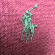 Chemise Ralph Lauren L bordeaux uni logo vert foncé 100% coton manches longues