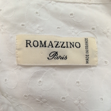 Chemise Femme Romazzino Paris Taille M 2 Blanche Dentelle Fleurie Made in France