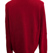 Pull POLO RALPH LAUREN Homme XL Rouge Col Rond Maille Chaude Logo Marine