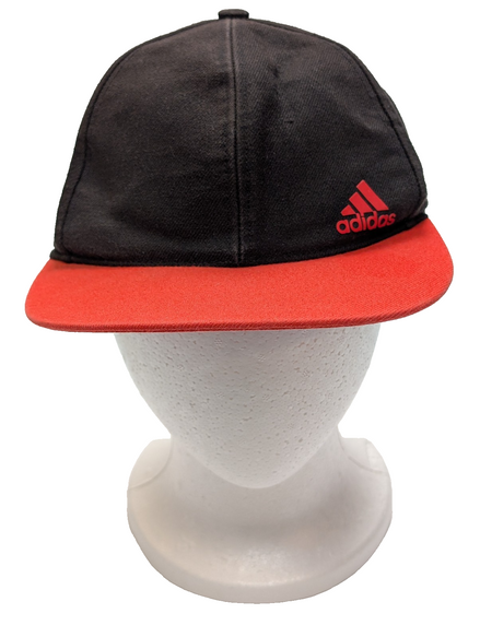 Casquette ADIDAS Vintage Rouge et Noir Logo Imprimé Taille Réglable