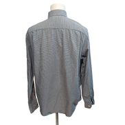 Chemise Nautica XL Bleu Vert Pied-de-poule Flanelle Fine 100% Coton