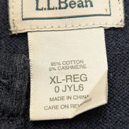 Gilet boutonné L.L. Bean vintage noir cachemire & coton femme taille XL