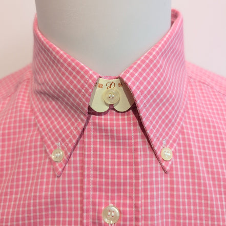 Chemise Peter & Sons New York L Rose Carreaux 100% Coton Neuve Sans Étiquette