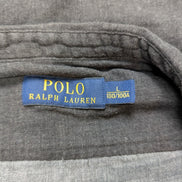 CHEMISE POLO Ralph Lauren homme L GRIS ANTHRACITE chaude épaisse 🔝