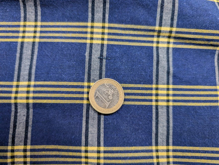 Chemise shirt Chaps Ralph Lauren L carreaux bleu jaune coton button down