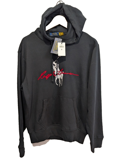 Sweat à Capuche Polo Ralph Lauren Homme Neuf avec Étiquette - T. M - Noir