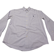 Chemise U.S. Polo ASSN lila violet manches longues à carreaux taille S