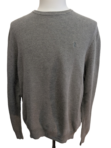 Pull Polo Ralph Lauren Coton Pima - Style Sweat-Shirt - Gris - Taille L/XL