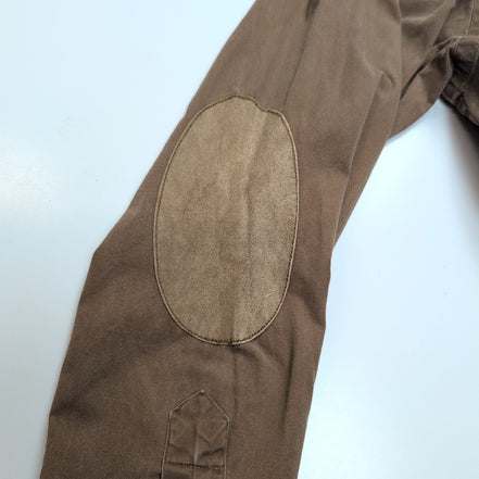 Chemise Ralph Lauren vintage L marron 2 poches empiècements daim rare