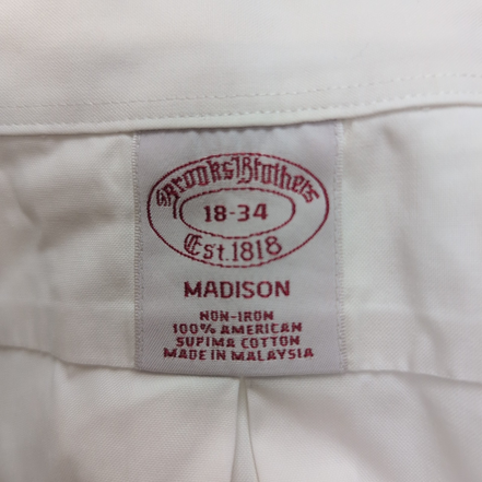 Chemise Brooks Brothers Madison XXL Supima Coton Blanche Poche Unie
