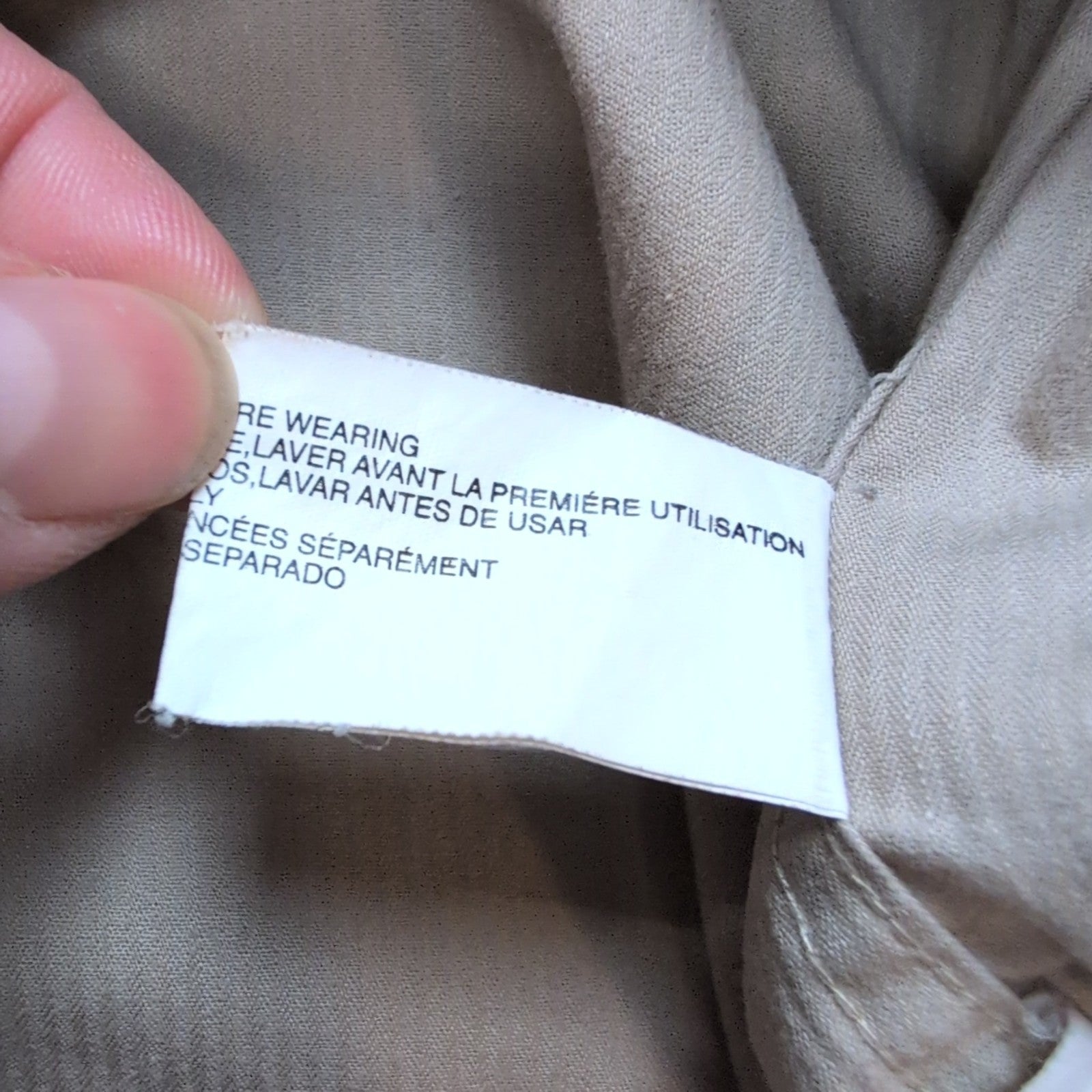 Chemise Chaps Easy Care Beige Crème à Rayures 1 Poche - Taille XL