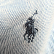 Chemise Ralph Lauren Featherweight Mesh Bleu Clair Logo Bleu L