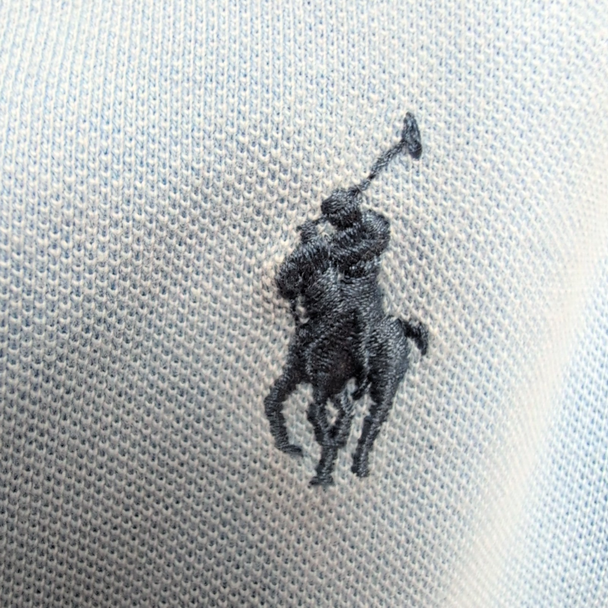 Chemise Ralph Lauren Featherweight Mesh Bleu Clair Logo Bleu L